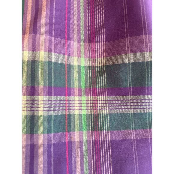 Vintage Pendleton Plaid Wool Skirt Size 10 Purple Green Plaid USA Made - Picture 2 of 4